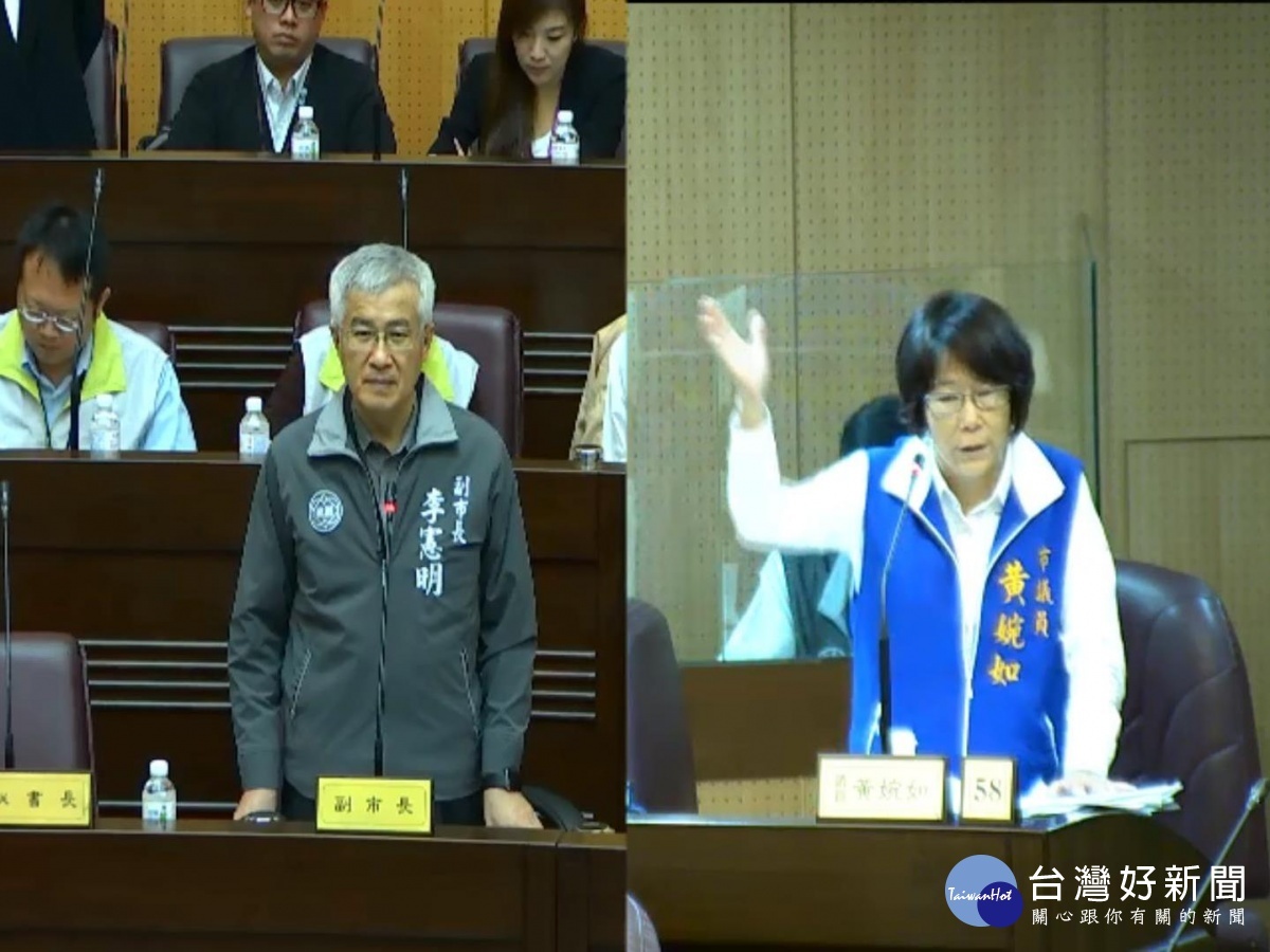 黃婉如質疑,影片從頭到尾看到的都是女主角。(圖/翻攝桃園市議會網站)