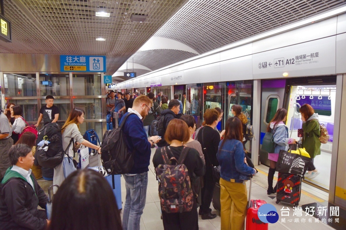 桃園機場捷運實施多重優惠及降價10元政策衝運量,實施以來成效顯著,運量成長33%。