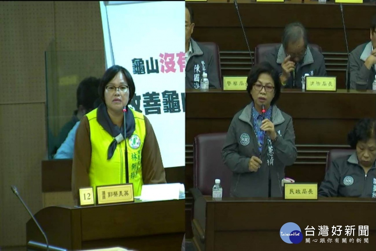 林議員質詢也分別提出龜山示範公墓及公立納骨塔問題