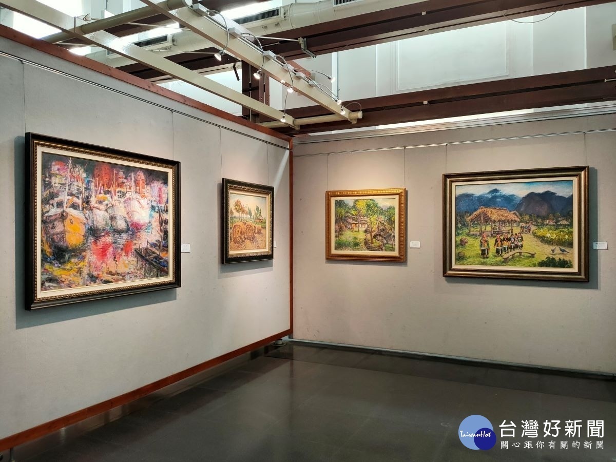 林世坤的美麗台灣寫生油畫展。圖／記者鄧富珍攝