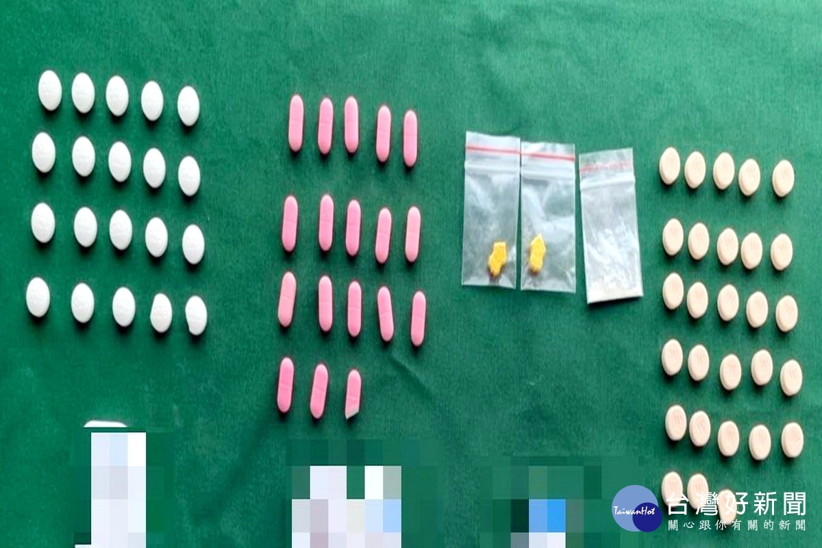 蘆竹分局查獲周姓嫌犯所販賣偽裝成藥、糖果的安非他命及嗎啡毒品。