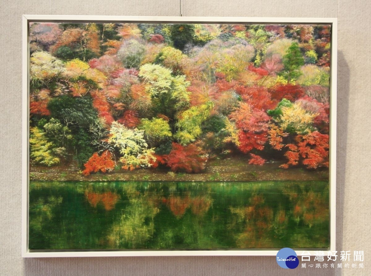 胡秋英的作品〈秋景〉。圖/鹿港鎮公所提供
