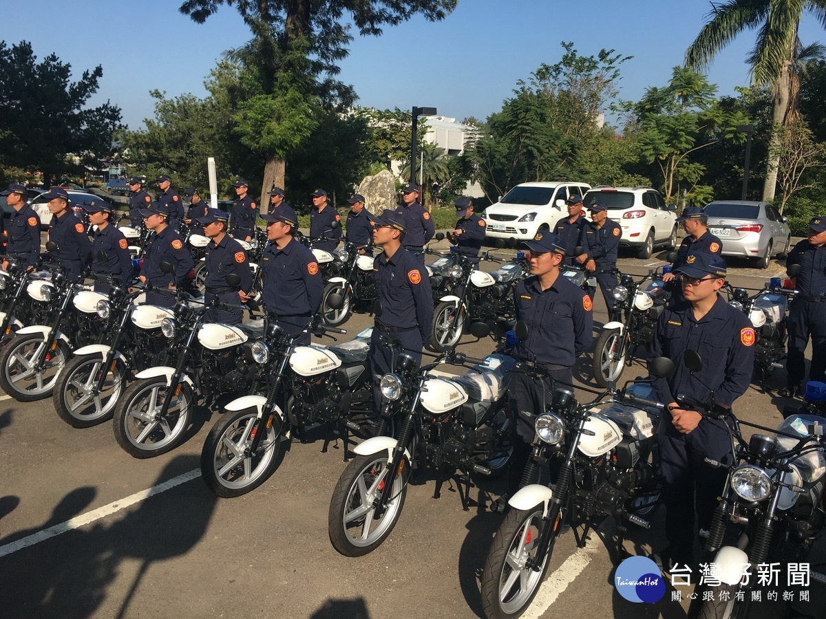 南投縣將有30輛警用機車投入執勤。（記者扶小萍攝）