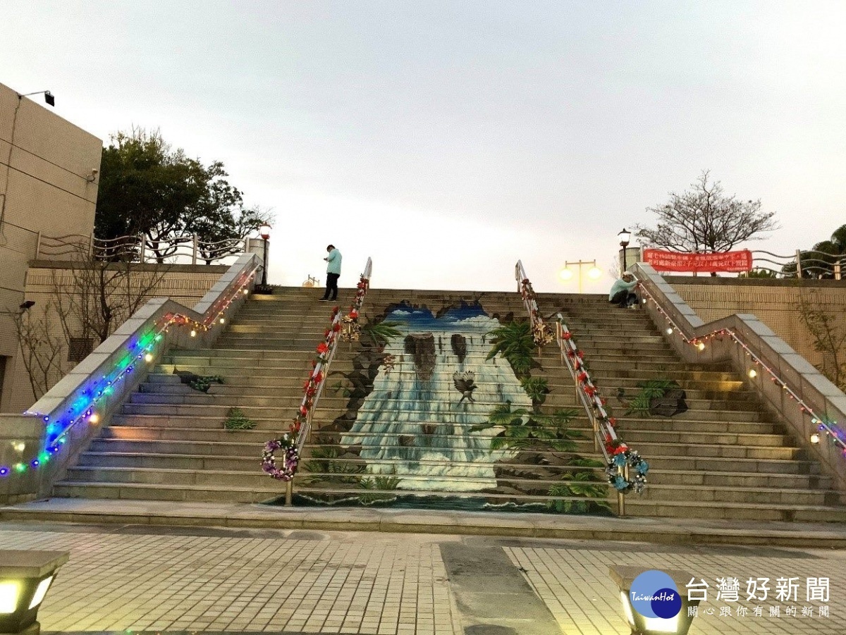 迪化污水處理廠附設休閒運動公園迎接聖誕節(圖/北市衛工處提供)