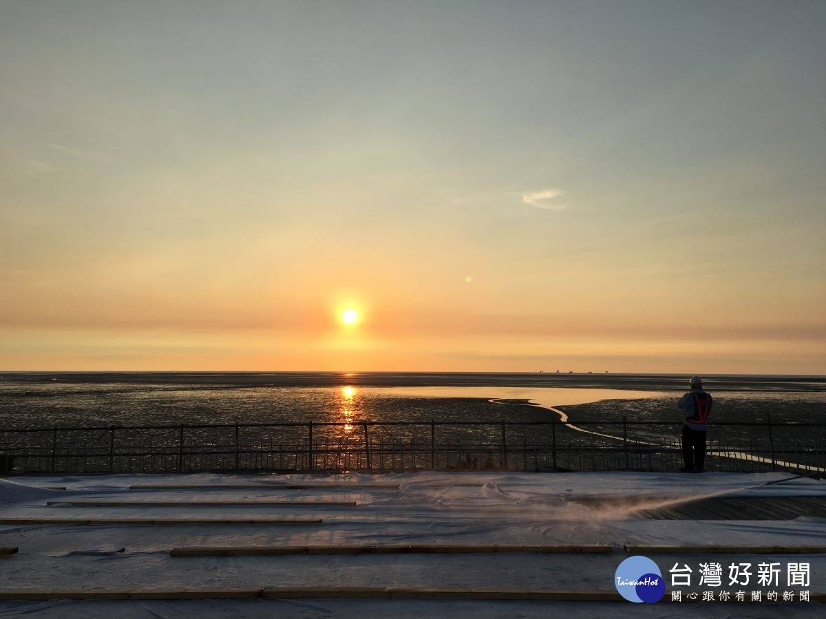 WH51夕照。圖/西濱北區臨時工程處提供