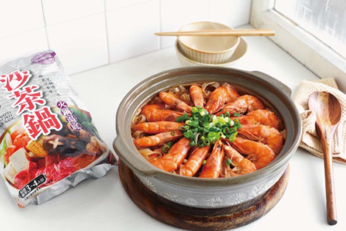 沙茶鮮蝦煲(圖/牛頭牌新煮婦提供)