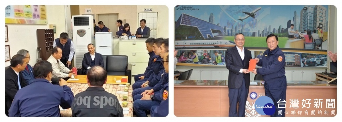 警署長蒞臨視察中壢青埔,慰勉壢警年節辛勞。