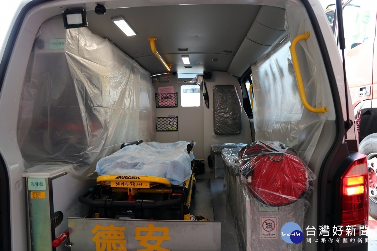 救護車內部防護膜/市府提供