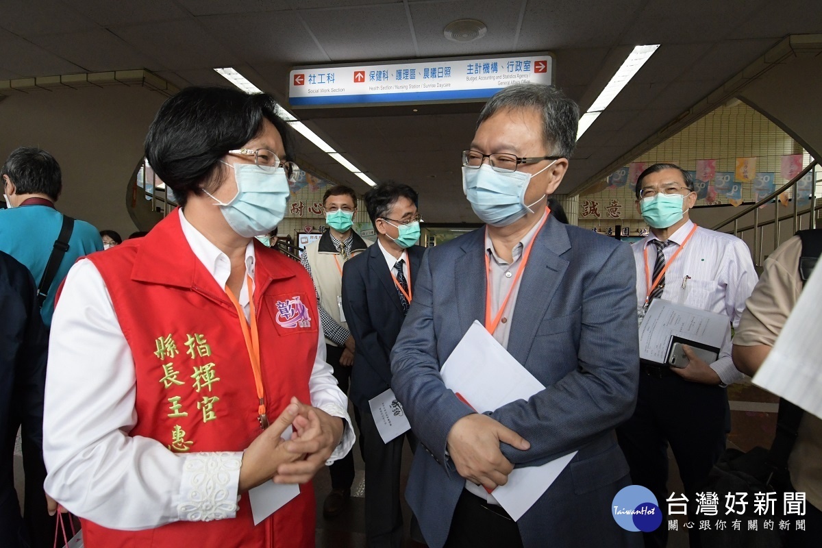 彰化縣長照機構疫情群聚感染事件演練,次長讚揚演習成功 。