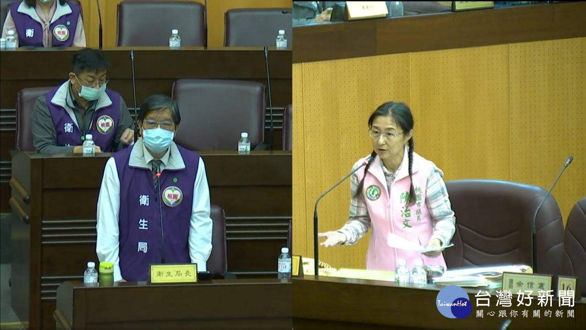 ▲缺幼兒用口罩,市議員陳治文憂質詢衛生局長憂心成防疫缺口。(圖/記者范芷綺攝)