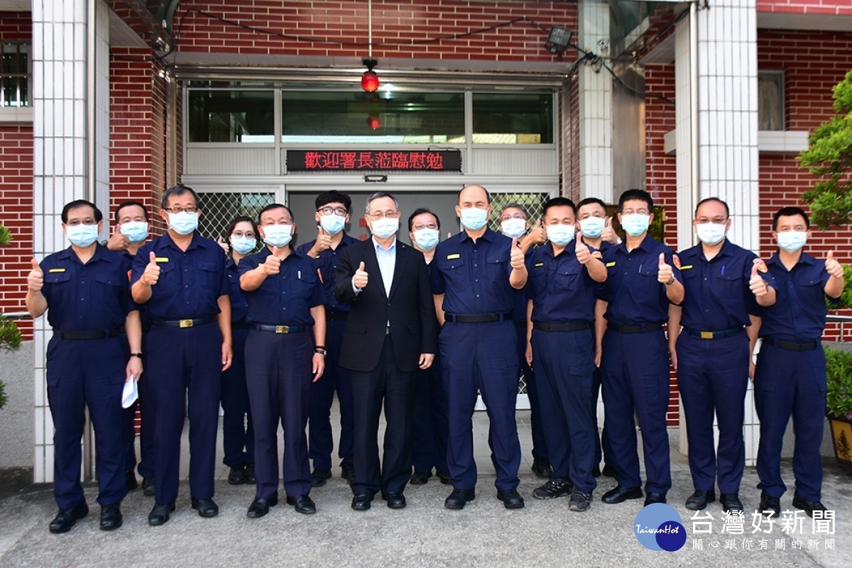警政署長陳家欽前往嘉義縣警察局民雄分局北斗派出所／嘉義縣警局提供