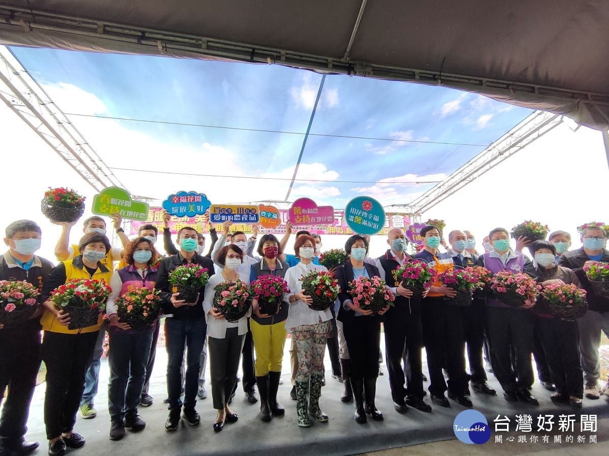 田尾康乃馨花卉推廣。圖/記者鄧富珍攝