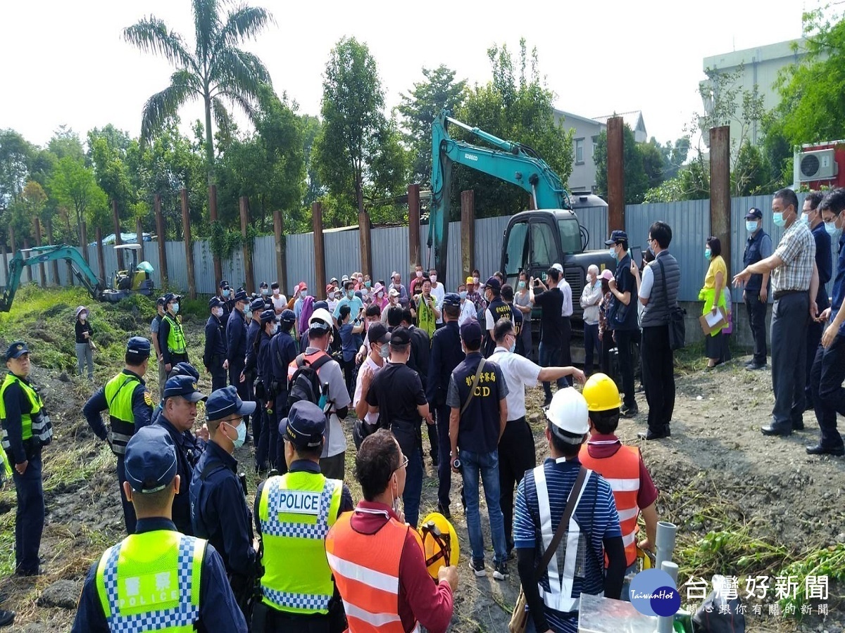 欣彰瓦斯黑衣人護送強行動工 自救會要求施工單位停工