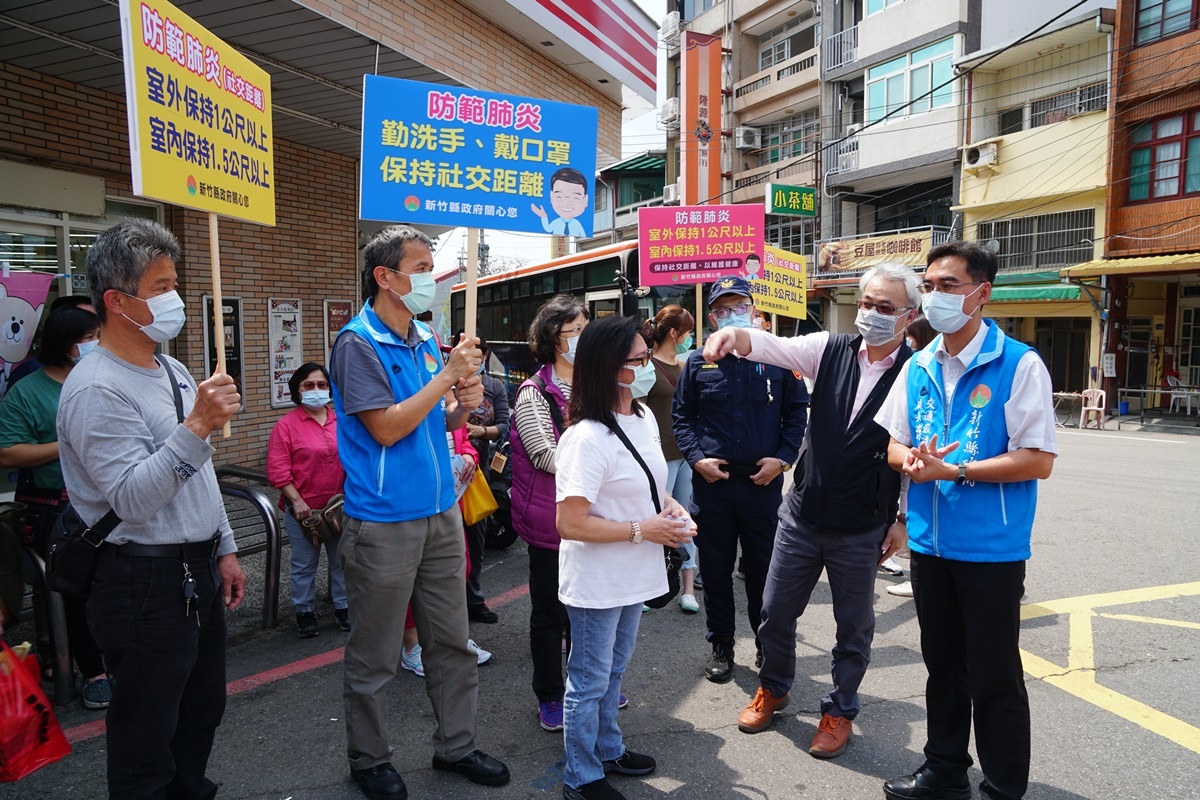 五一連假前夕　北埔商圈加強宣導防疫 台灣好新聞 第1張