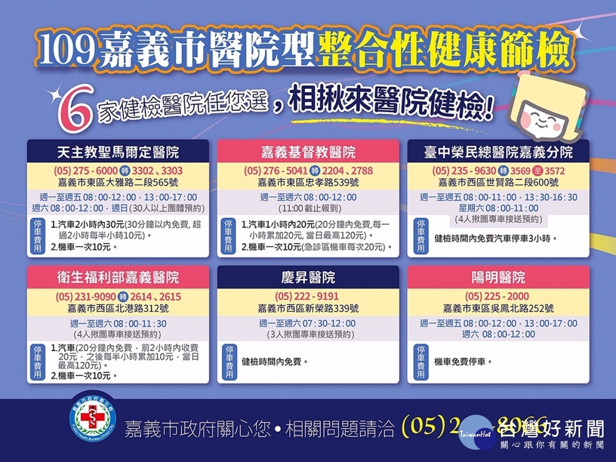 嘉義市啟動整合性健康篩檢/嘉義市府提供