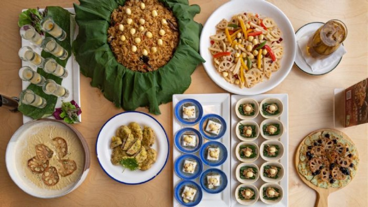 果然匯餐廳研發9道不同風格的蓮花特色料理