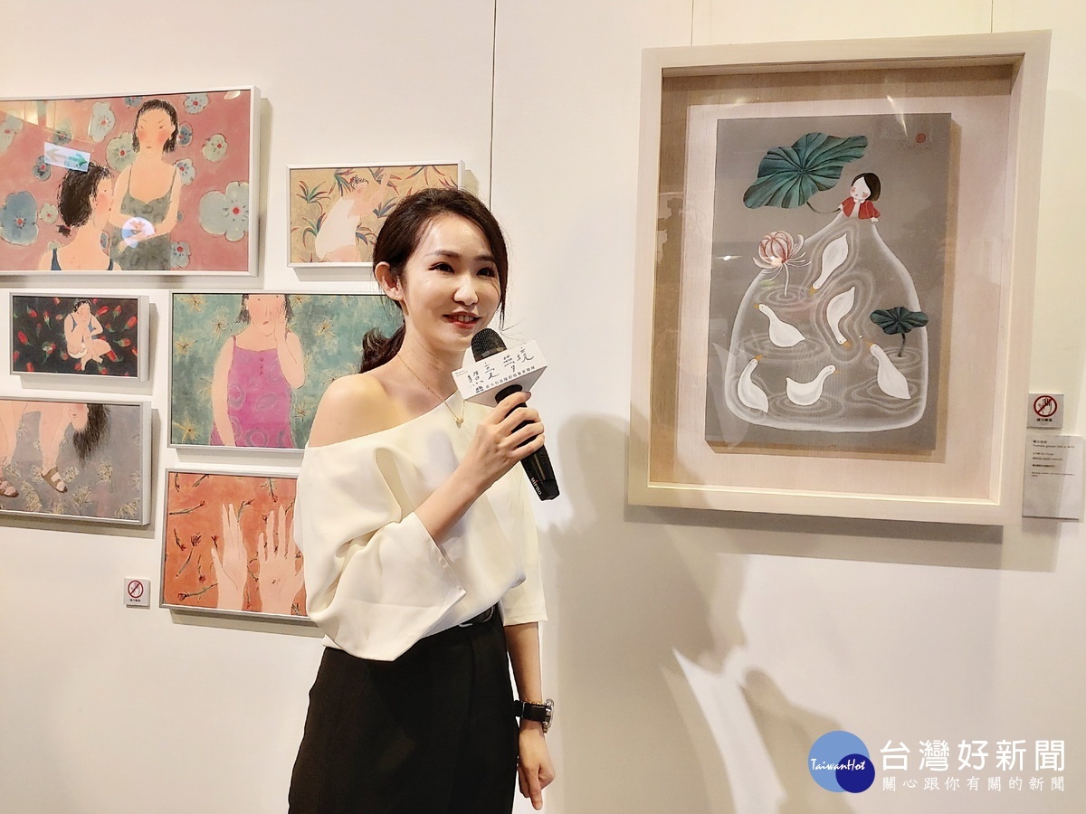 插畫家王子麵參展作品「鵝女成群」