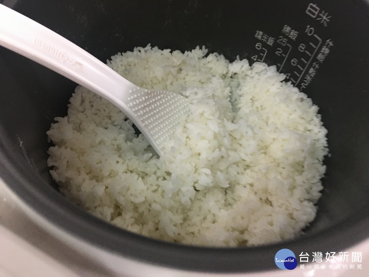 現場煮出香噴噴的米飯來評比。(記者扶小萍攝)