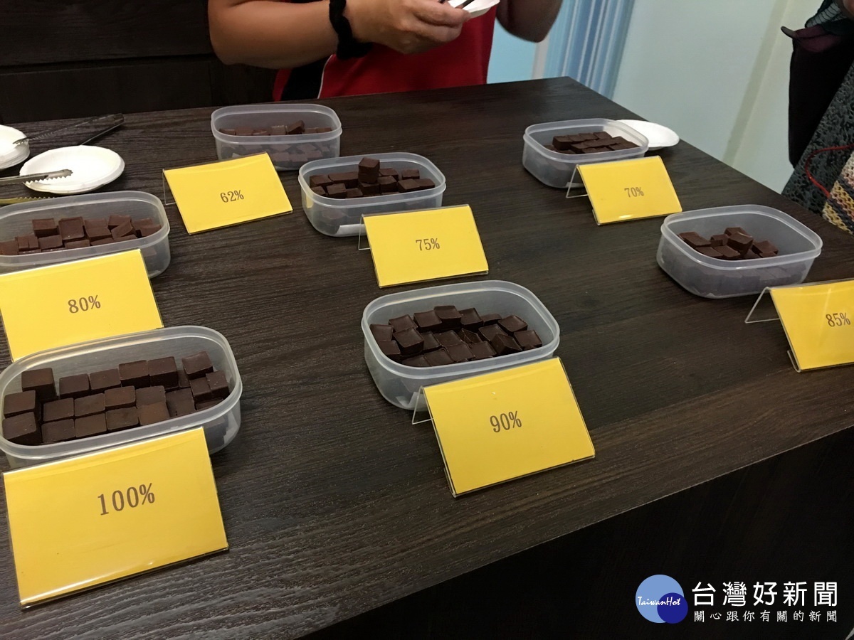 巧克力風味因成份不同而異。（記者扶小萍攝）