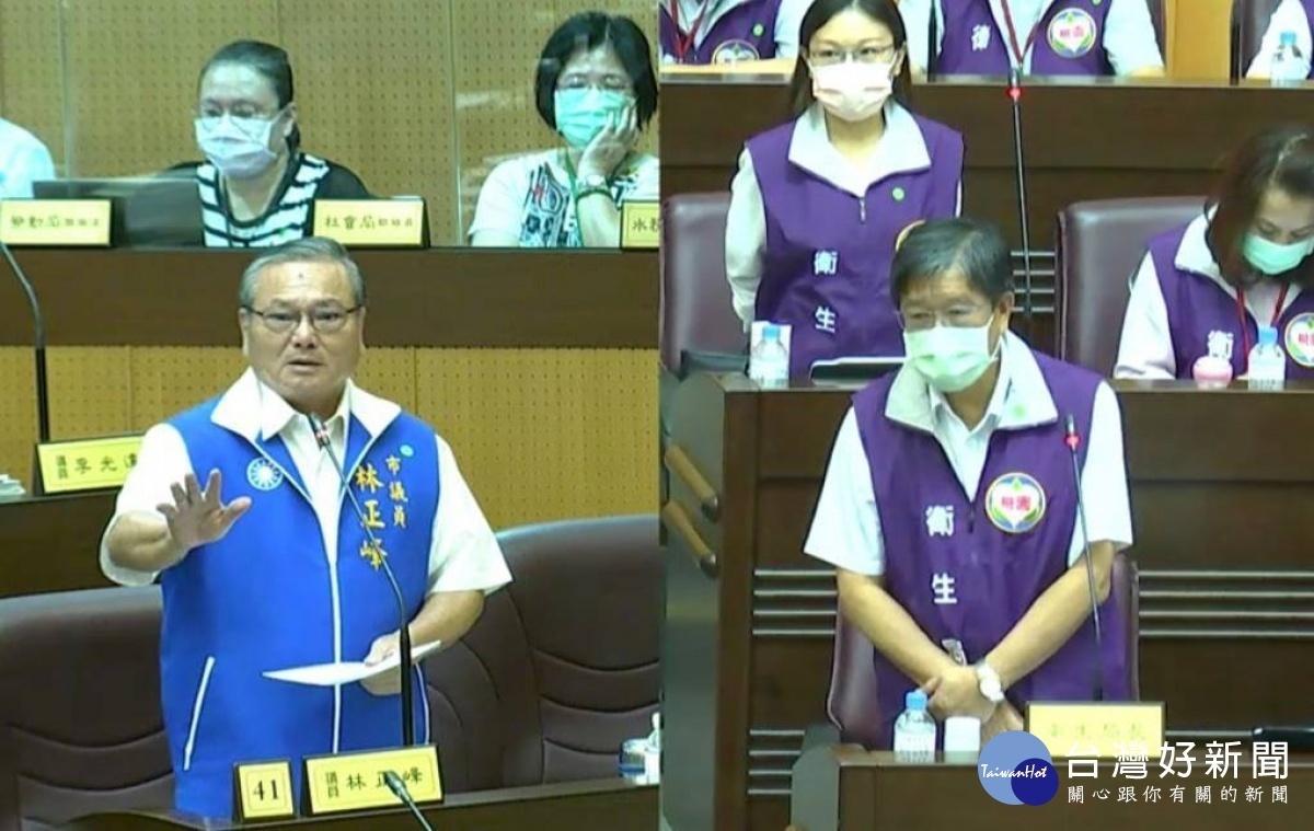 林正峰議員要求加強查緝逃逸外勞,供應廉價口罩予社福團體、反對美豬在桃販售。