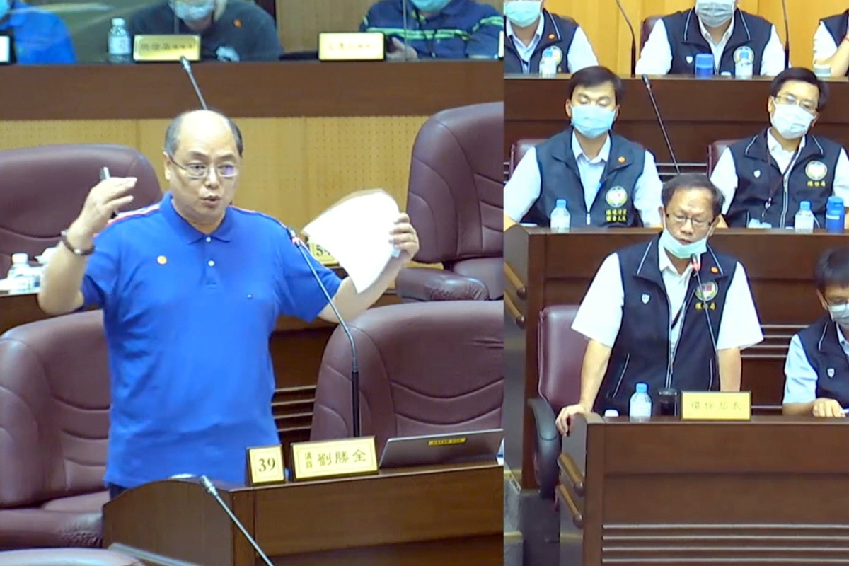 針對垃圾焚化廠即將到期,恐將衍生新一波的垃圾大戰,桃園市議員劉勝全提出質詢。