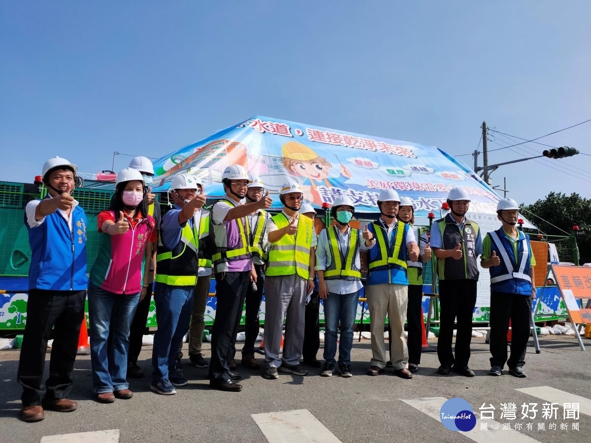 彰化縣汙水建設再邁進，和美鎮汙水下水道工程正式啟動，縣長王惠美前往視察。圖／記者鄧富珍攝