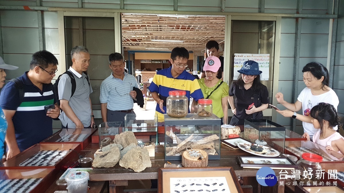 遊客參與瑪那邦之星甲蟲導覽解說。(圖/馬那邦休閒農業區)