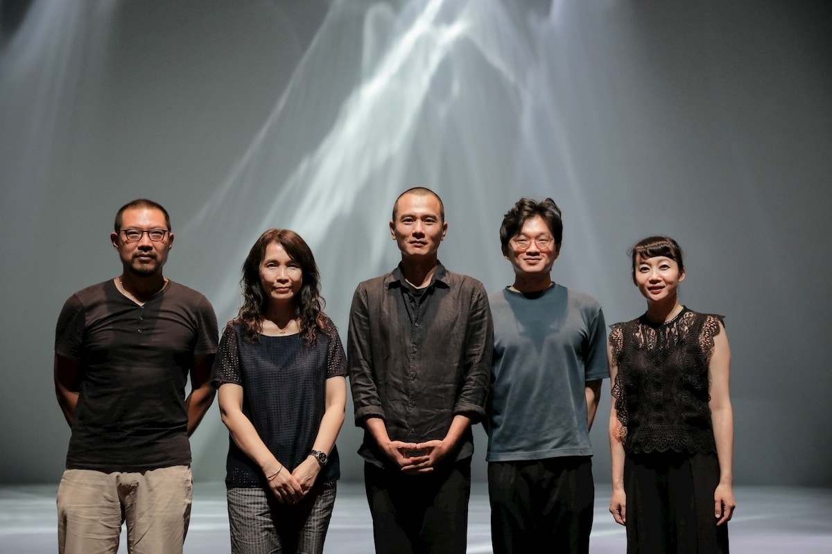 雲門舞集藝術總監鄭宗龍新作《定光》彩排記者會,國表藝三館代表與鄭宗龍及《定光》聲音暨人聲創作張玹出席分享。