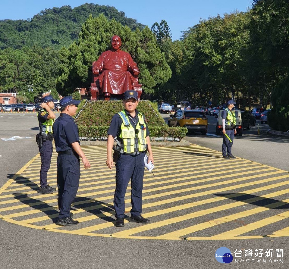 慈湖風景區雙十連假，大溪分局交通疏導措施。