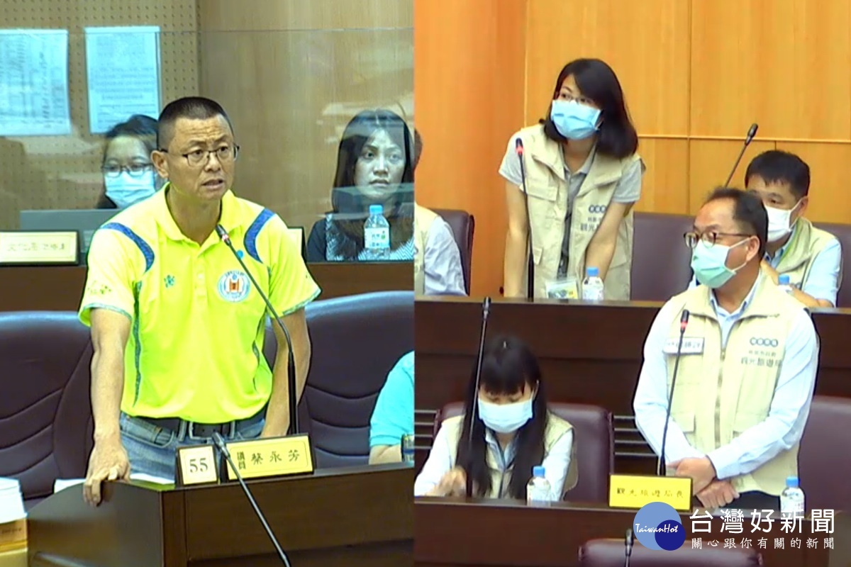 觀旅局舉辦桃園萬聖城活動,綠營議員蔡永芳也認為不妥,投下刪除一半預算一票。
