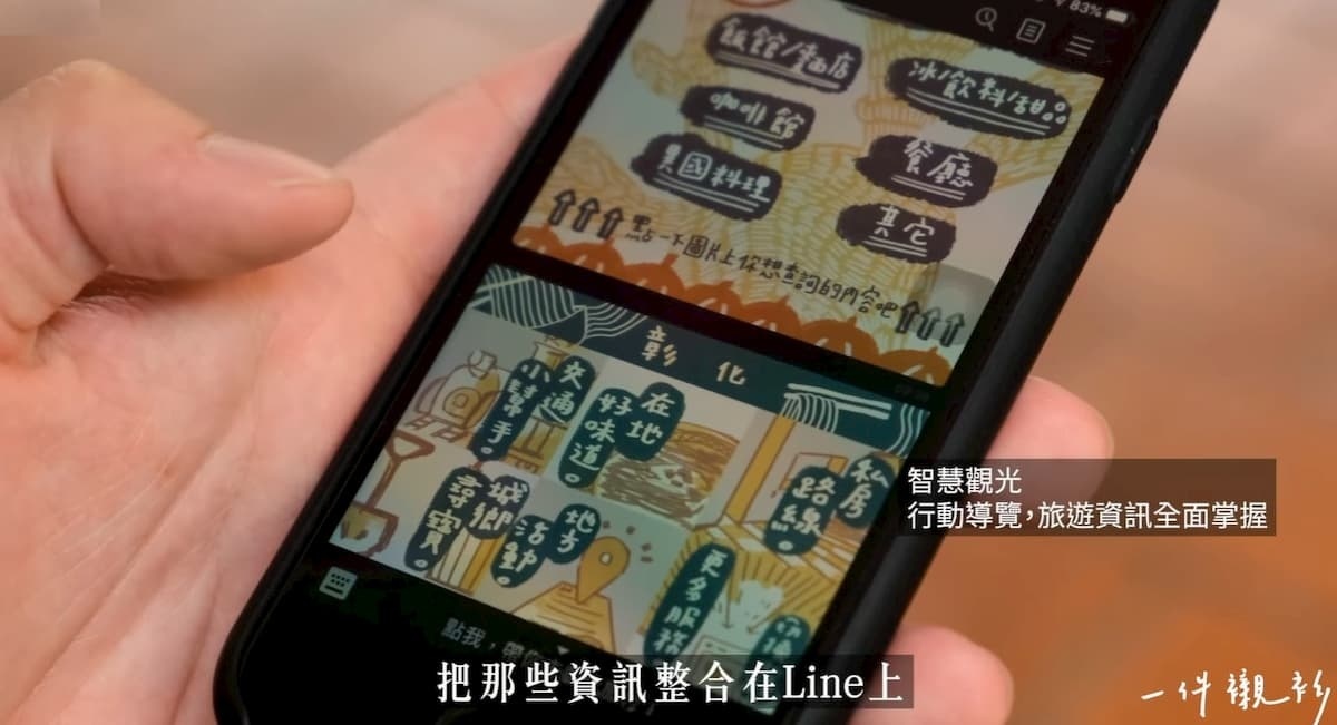 奇步應用藉由LINE聊天機器人提供觀光導覽服務。