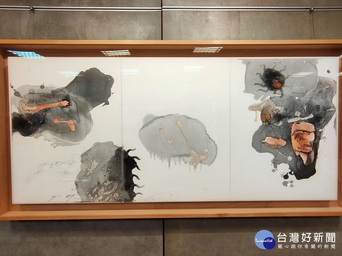 建國科大許世芳副教授「超以象外-抽象創作展」圖/記者鄧富珍攝