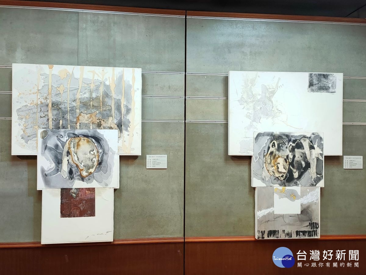 建國科大許世芳副教授「超以象外-抽象創作展」圖/記者鄧富珍攝