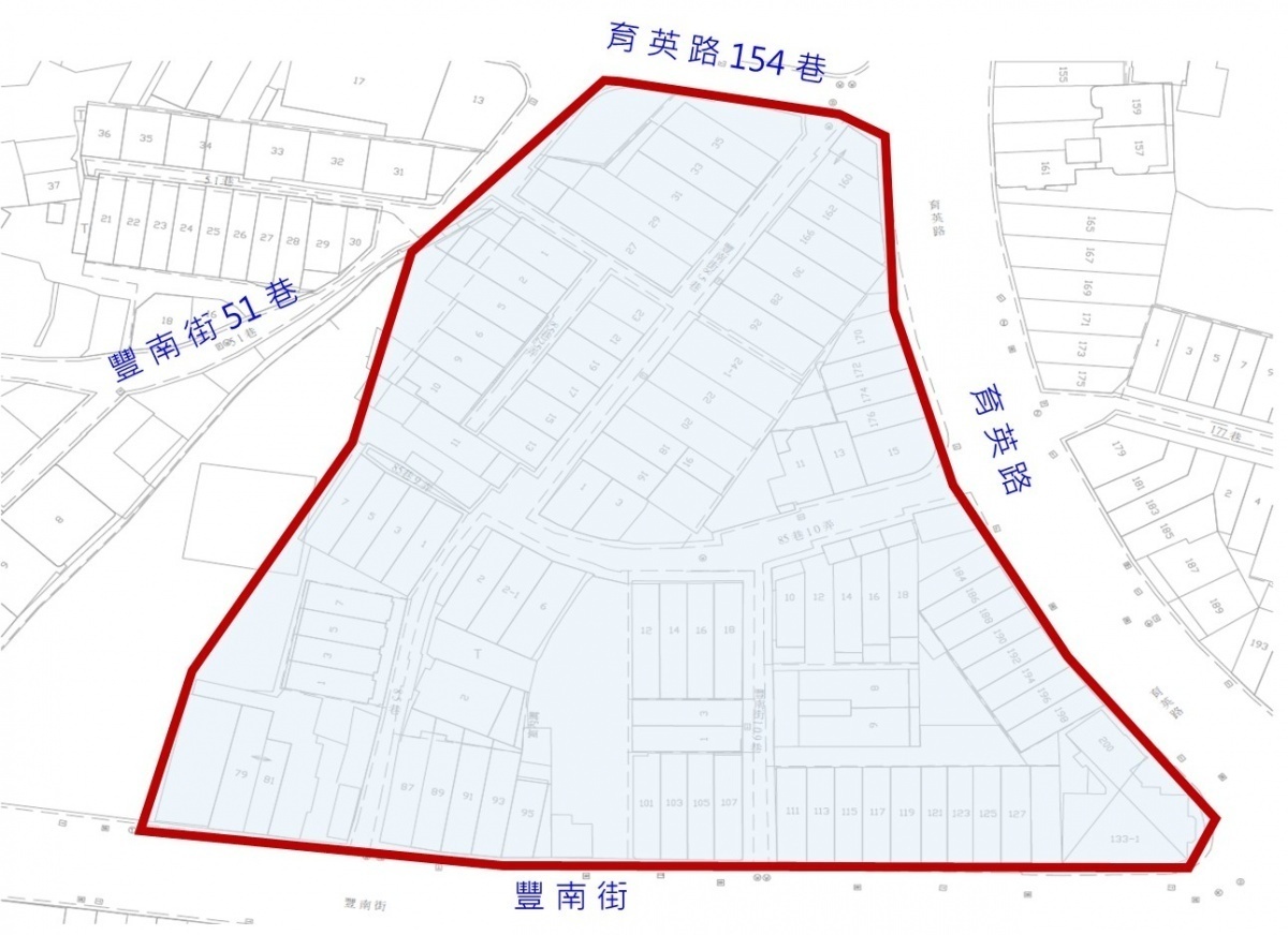 豐原區已公告污水下水道使用區域範圍圖