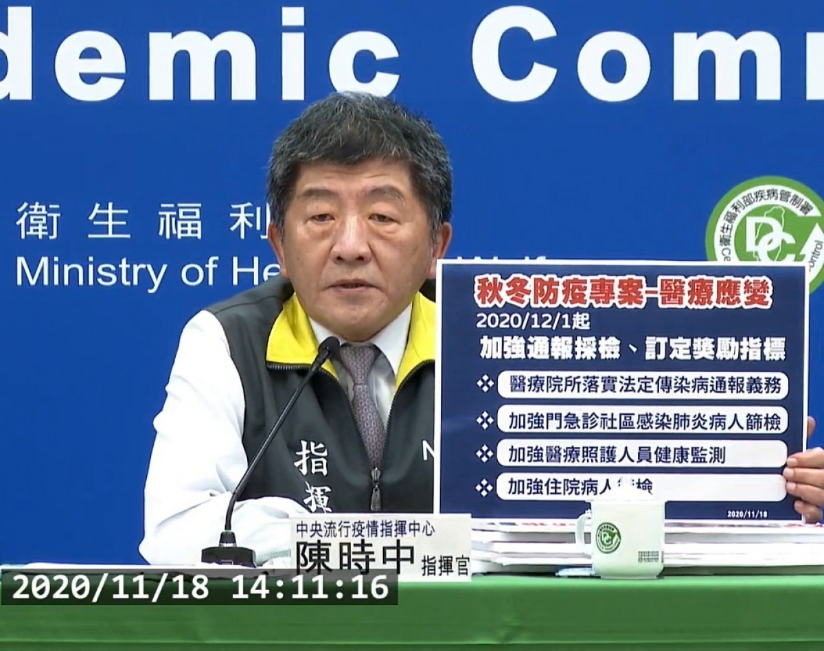 中央流行疫情指揮中心正式公布秋冬武肺疫情管制專案,並於12月1日正式實施,其措施包含國人自國外返台,須附3日內PCR陰性報告;八大類人潮擁擠或密閉場所,須強制佩戴口罩…等。(圖/衛福部疾管署YouTube)