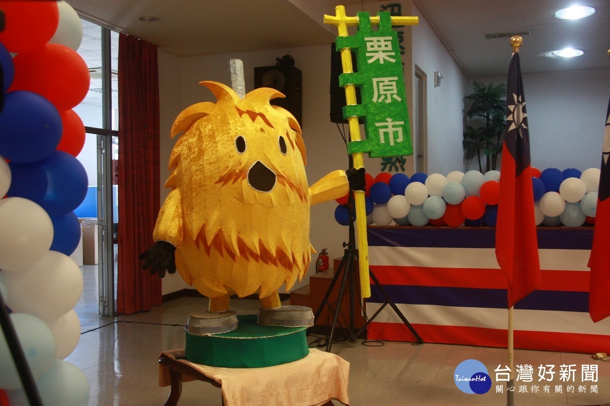 栗原市吉祥物為稻穀意象。(記者扶小萍攝)