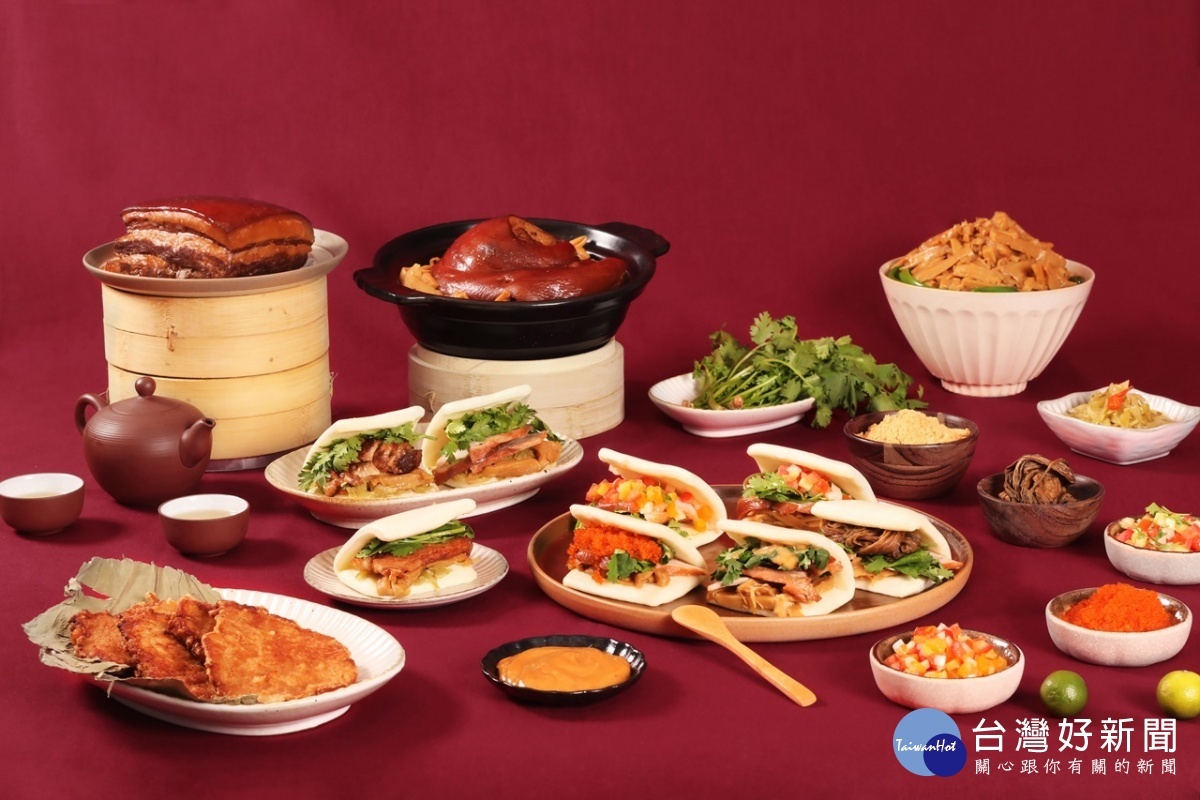 煙波主廚團隊為全台五館飯店精心研製獨門早餐刈包,內餡使用在地傳統食材,讓旅客體驗煙波刈包獨有的三味階,享受驚喜有趣的早餐體驗。(圖:左三刈包為聯名款,右五為煙波五館獨門款。)
