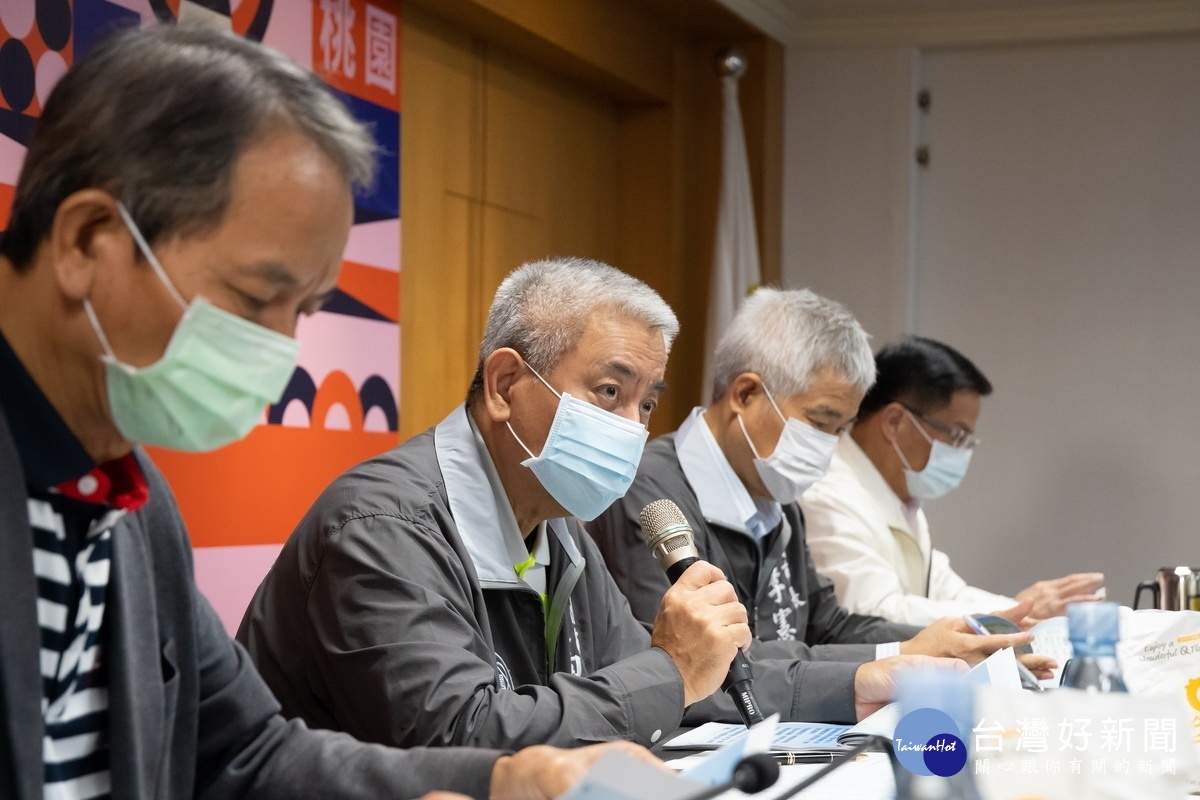 桃園市副市長高安邦說明因應旱情,市府致力節水政策。
