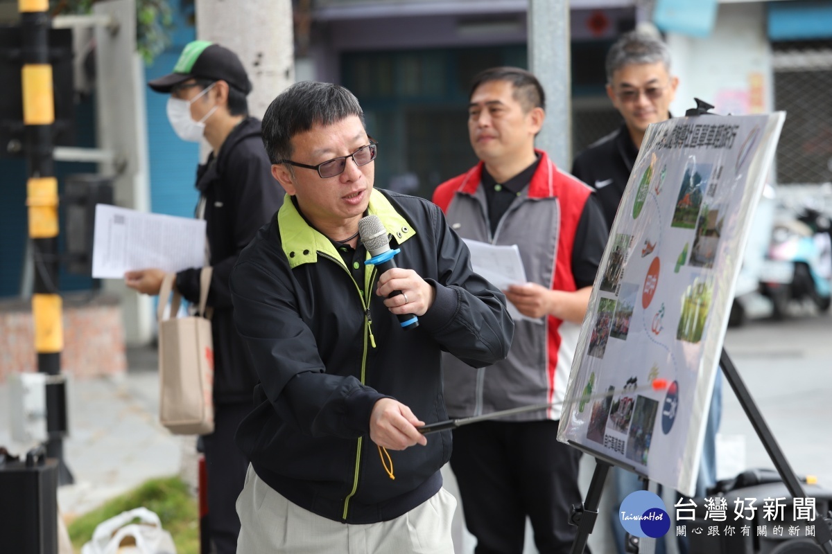 參山處長柯建興於簡報中說明周邊自行車道整備、服務設施設置、行銷活動、推廣宣傳與產業連結等成果。