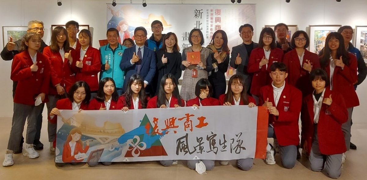 水墨暈染翻轉樂華夜市　復興商工畫出不一樣新北風景 台灣好新聞 第4張