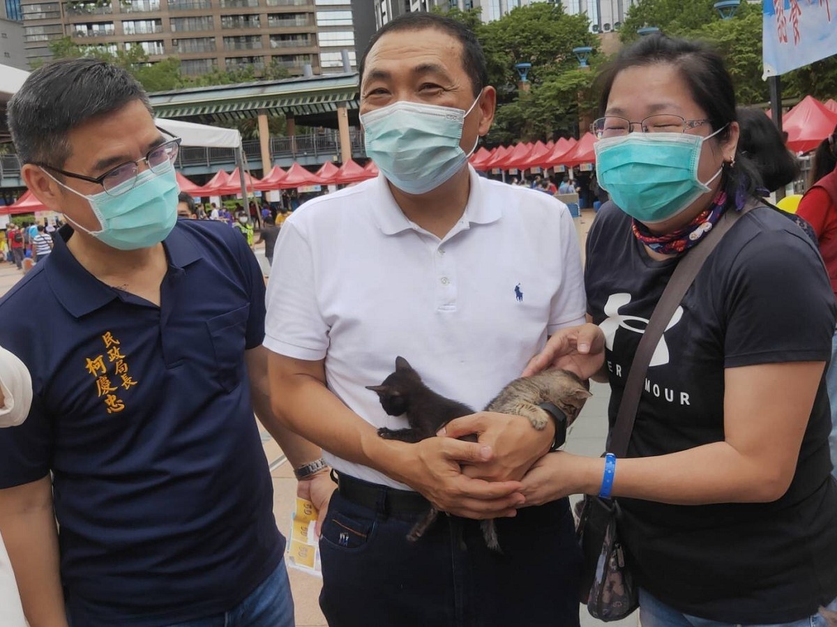 永和區戶政事務所的課長蕭俐俐,參加戶政日愛心公益活動,看見動保處設置的認養攤位看見2隻幼貓,當場決定認養回家照顧