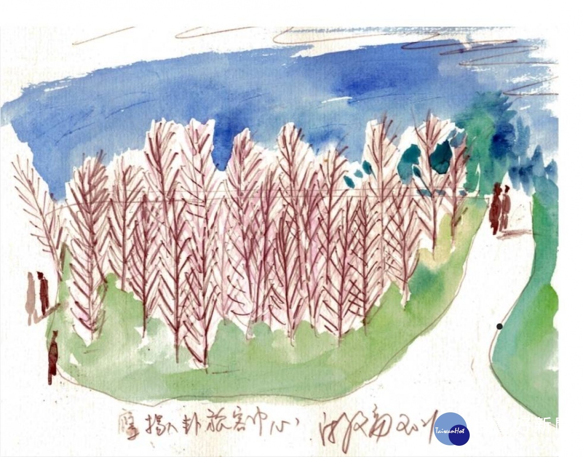 八卦山脈生態遊客中心前方草皮將打造成為一片粉紅竹林。圖／參山國家風景處提供