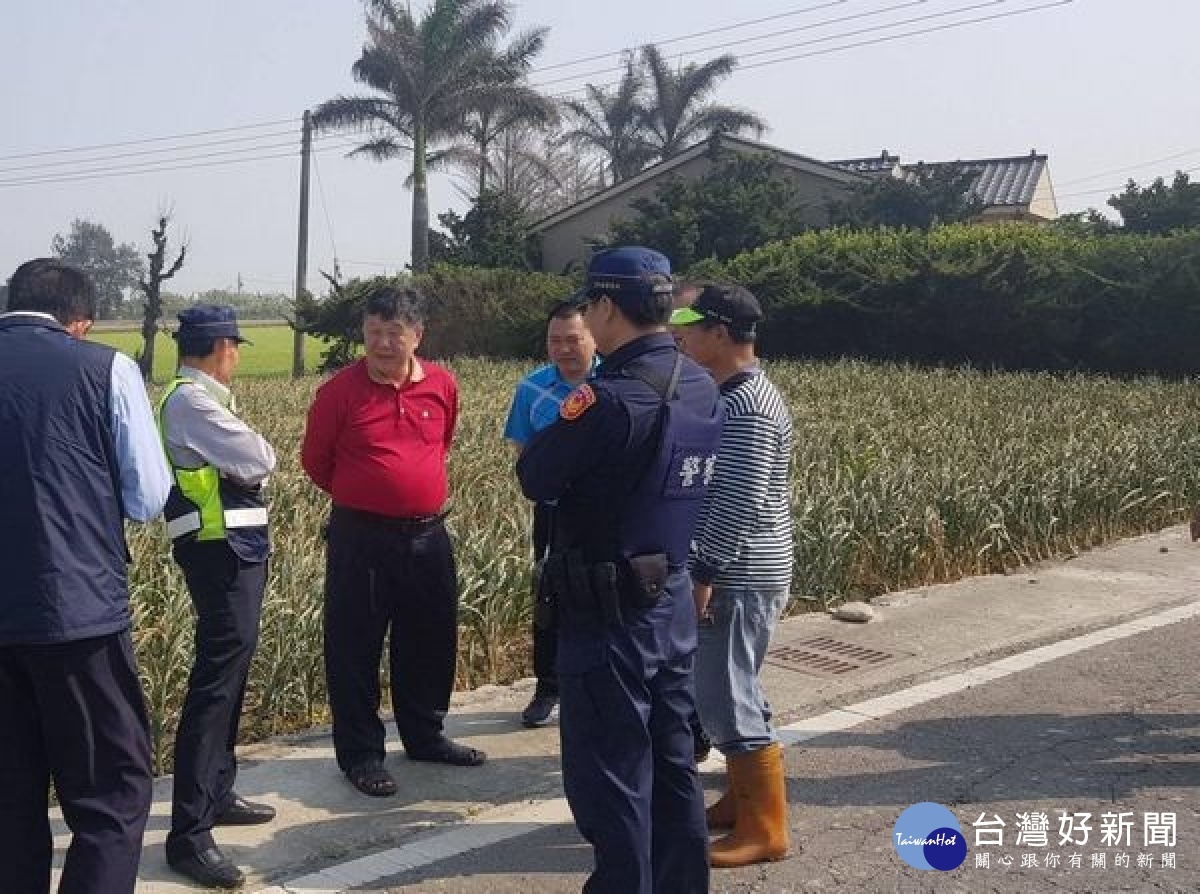 蒜頭產期將至，台西警分局為避免農民朋友心血結晶遭宵小覬覦，針對蒜頭農田及存放倉庫、加工廠等，加強巡邏密度等防竊作為。