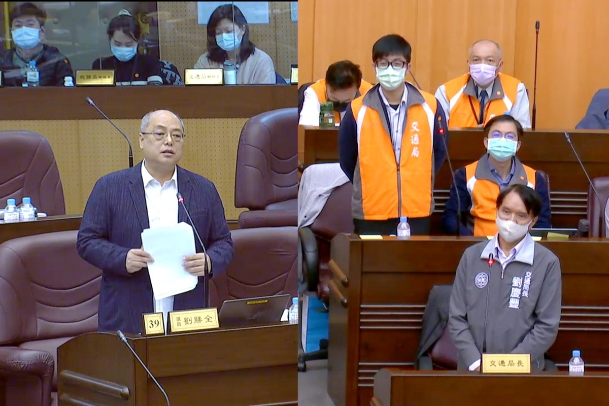 桃園市交通事故6都第一名，桃園市議員劉勝全質詢市府交通局長劉慶豐。