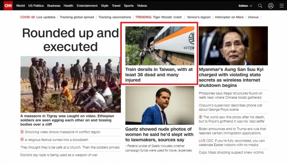 （圖／翻攝CNN官方首頁）