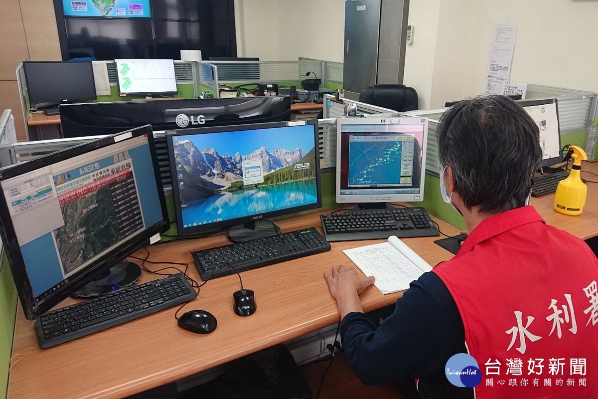 彩雲颱風來襲，北區水資源局完成各項整備工作。