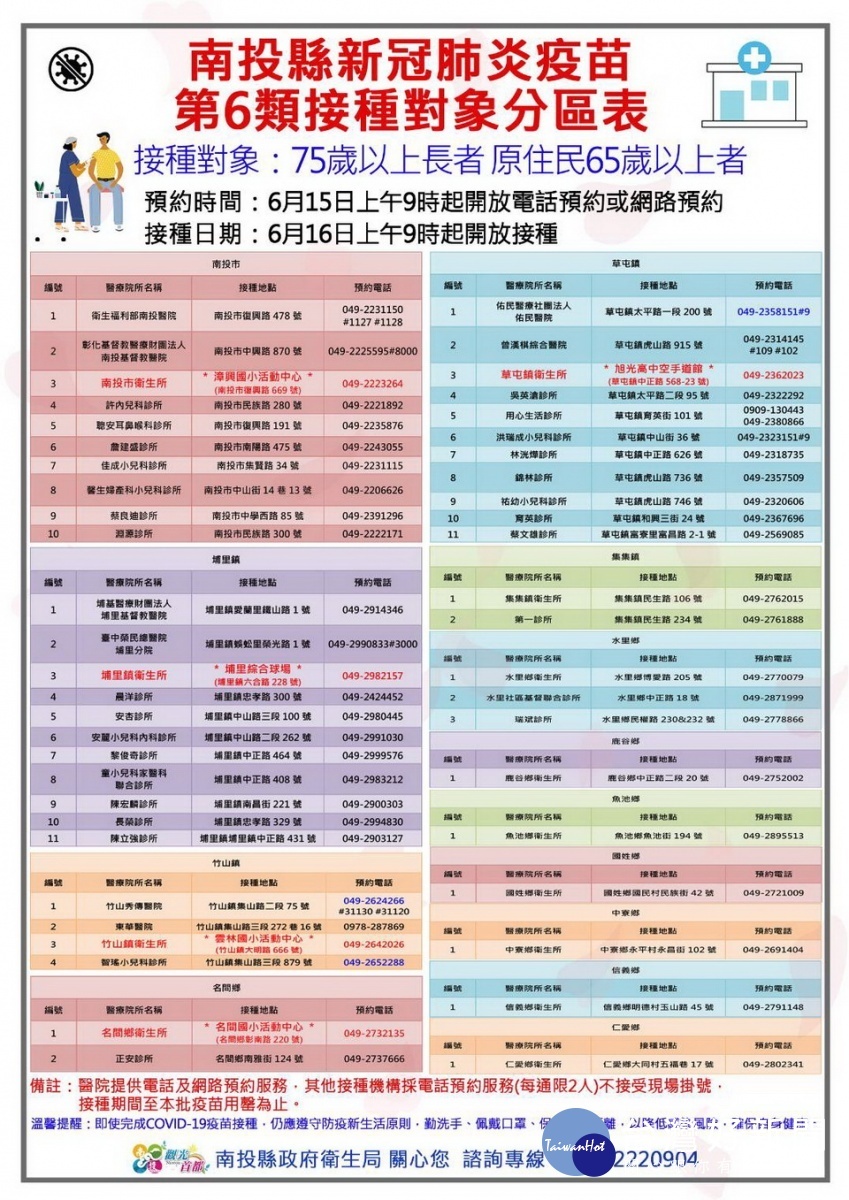 各地可預約據點。(縣府提供)
