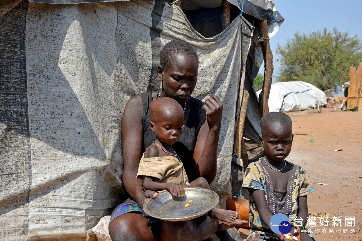 南蘇丹約有140萬5歲以下兒童處於急性營養不良的狀態，其中超過31萬名兒童為急性嚴重營養不良(台灣世界展望會提供)