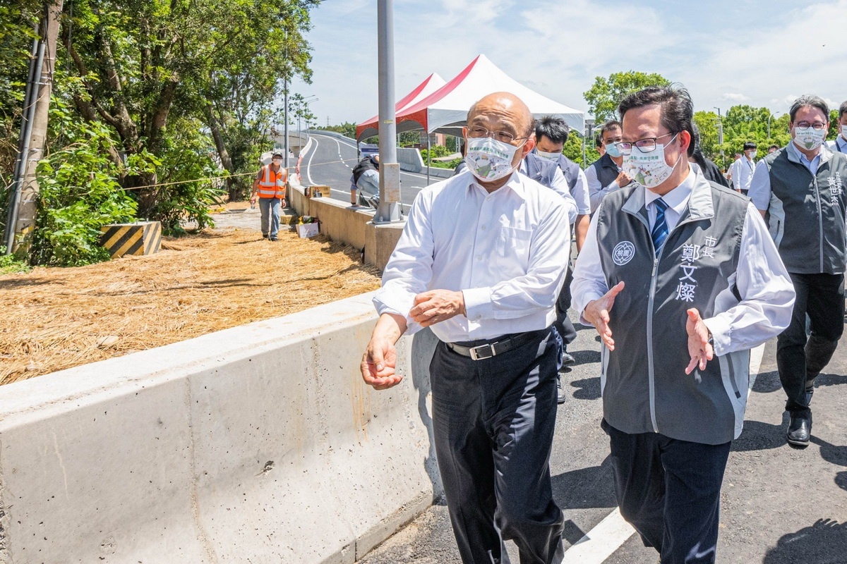 行政院長蘇貞視察昌國道3號增設高原交流道工程。