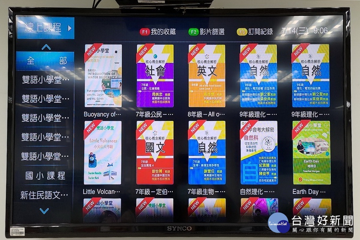 桃園市政府與北健有限電視合作開闢居家學習專區,數位機上盒數百堂課程隨選即上。